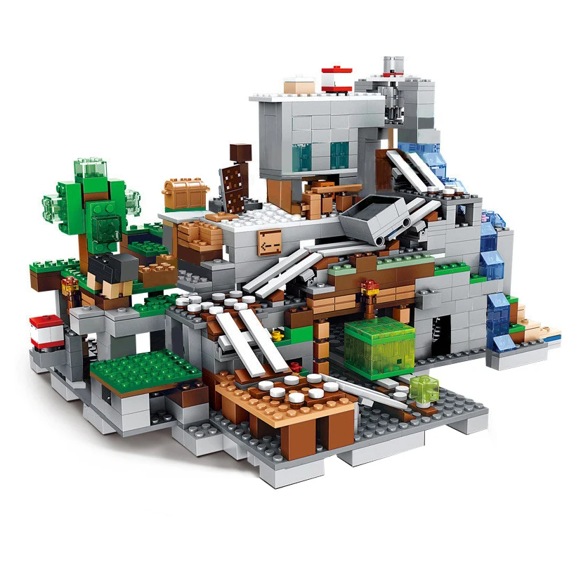 

Minecraft My World Series Organ Cave With Spiral Lifting 2-Model Figures Building Blocks Toys For Children Compatible Minecrafts