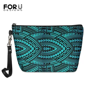 

FORUDESIGNS Fashion Polynesia Pattern Luxury Women Cosmetic Box Portable Ladies Makeup Bag Travel Organizer Bag For Female 2020