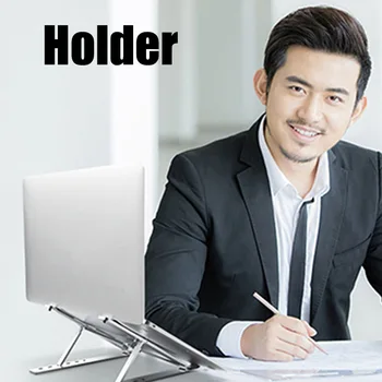 

Portable Aluminum Alloy Laptop Bracket Folding Ultra-thin Base Lifting Bracket VDX99