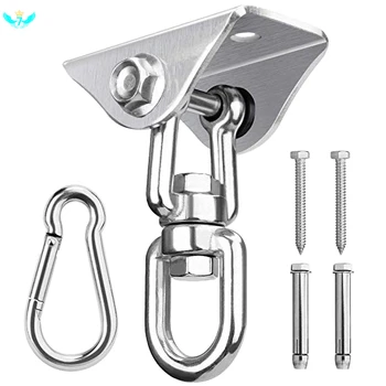 

250 kg Capacity Stainless Steel Ceiling Hook 360° Rotating Swing Hook for Concrete Wood Hammock Veranda Seat Chair Swing Etc
