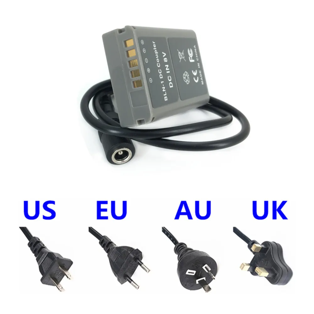 Adaptador de Alimentação Carregador de Acoplador de Bateria para Olympus ac + Bln1 Manequim - E-m1 Câmeras Ps-bln-1 Bln-1 Kit E-p5om-d E-m5 ii - Image 2