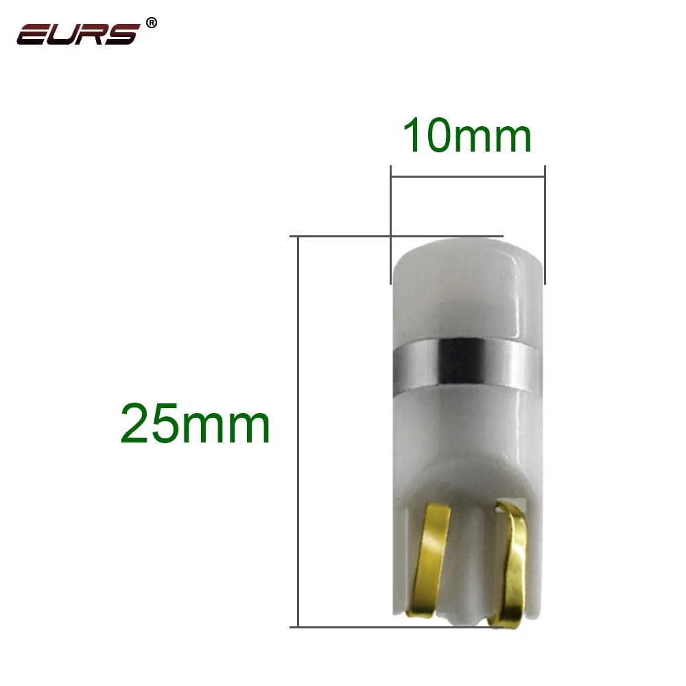 EURS 100 шт. T10 Светодиодный лампочки Canbus T10 3030 1smd W5W 168 194 светодиодный просвет Боковой габаритный фонарь светильник s светодиодный внутренний светильник задний багажник лампа 9-30 в