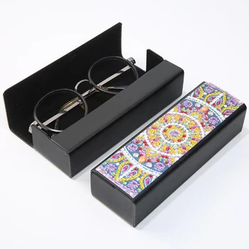 

Glasses Box DIY Diamond Painting Sunglasses Case Portable Leather Glasses Storage Box Eyeglasses Box Diamond Embroidery Craft