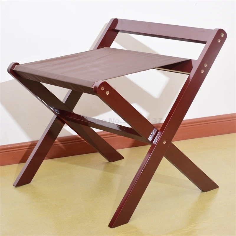 Hotel Luggage Rack Bedroom Shelf Floor Folding Home Bedside Clothes Room Solid Wood Hotel Furniture - Цвет: Yellow