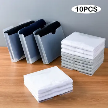 

Behogar 10pcs Laundry Folding Board Anti-Wrinkle Clothes T-Shirt Storage Folder Documents Organizer for Drawer Wardrobe Cupboard