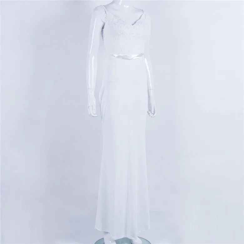 Модное летнее женское Формальное кружевное длинное платье вечернее