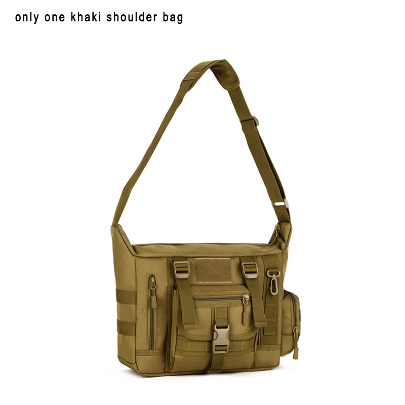 Ноутбук с диагональю 14 дюймов Водонепроницаемый Слинг сумки на ремне, Тактическая Военная Сумка через плечо для мужчин, активный отдых, путешествия, скалолазание сумка - Цвет: khaki shoulder bag