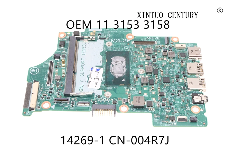 CN-004R7J 004R7J 04R7J для Dell OEM Inspiron 11 3153 3158 материнская плата PWB 7M6GF 14296-1 Вт/I3-6100U SR2EU 100%
