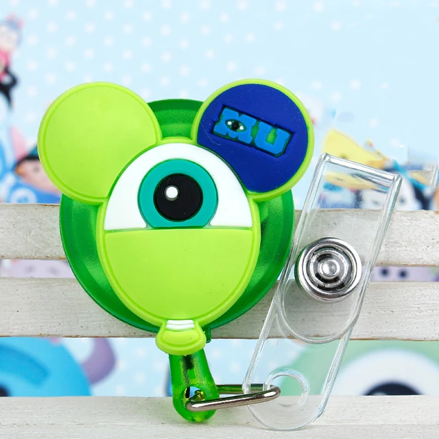 Cute Card Cover Clip New Design Silicone Retractable Student Nurse Badge Reel Clip Cartoon ID Card Badge Holder accessories A