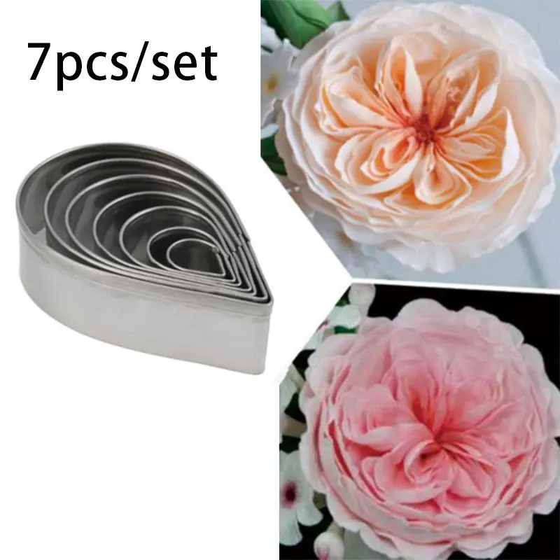 7Pcs Clay Cutter Stainless Steel Drop Round Ceramic Pottery Designer DIY Polymer Clay Craft Cutting Mold for Jewlery Pendant polymer clay tools clay sculpting tools clay craft tool
