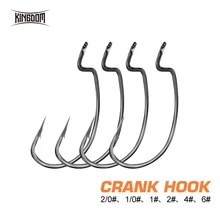 

Kingdom 16pcs/lot Fishing Hooks For Soft Worm High Carbon Steel Wide Super Lock Fishhooks Lure Hook 2/0#-6# Fishing Accessories