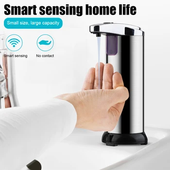

Soap dispenser 250 ml foam liquid stainless steel ABS contactless automatic sensor non-contact electric hand soap dispenser soap