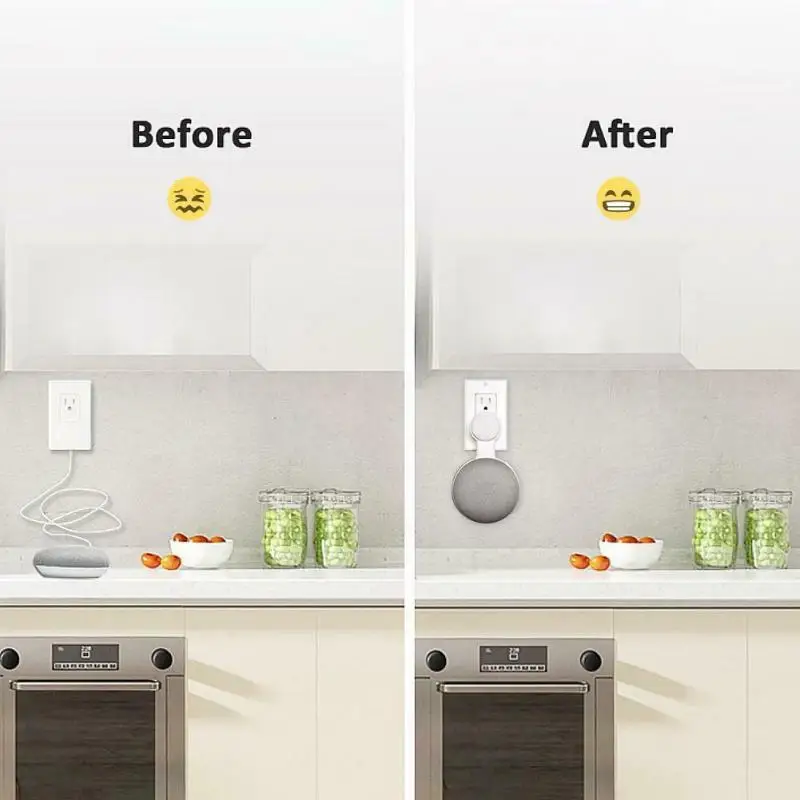 3/2/1 шт. на выходе настенное крепление стойки вешалки для Google Home Мини голосовой помощник штепсельная вилка американского стандарта дома Кухня Спальня Динамик держатель