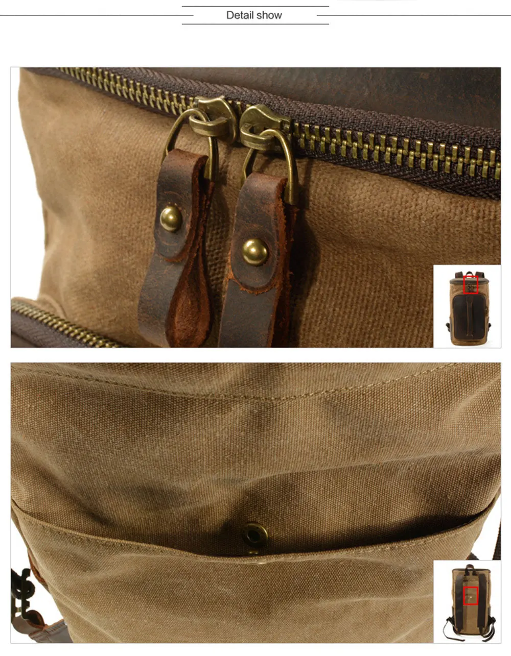 Рюкзак из натуральной кожи, уличные рюкзаки, масляные восковые холщовые школьные сумки, водонепроницаемые сумки в винтажном стиле