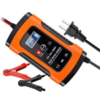 

SOONHUA 12V 6A Smart Pulse Repair Charger LCD Display Battery Charger For Car Automobile Motorbike AGM GEL WET Lead Acid Battery