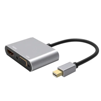 

AMS-2 in 1 Mini Displayport DP To HDMI VGA Adapter Cable 4K 1080P Mini DP Converter