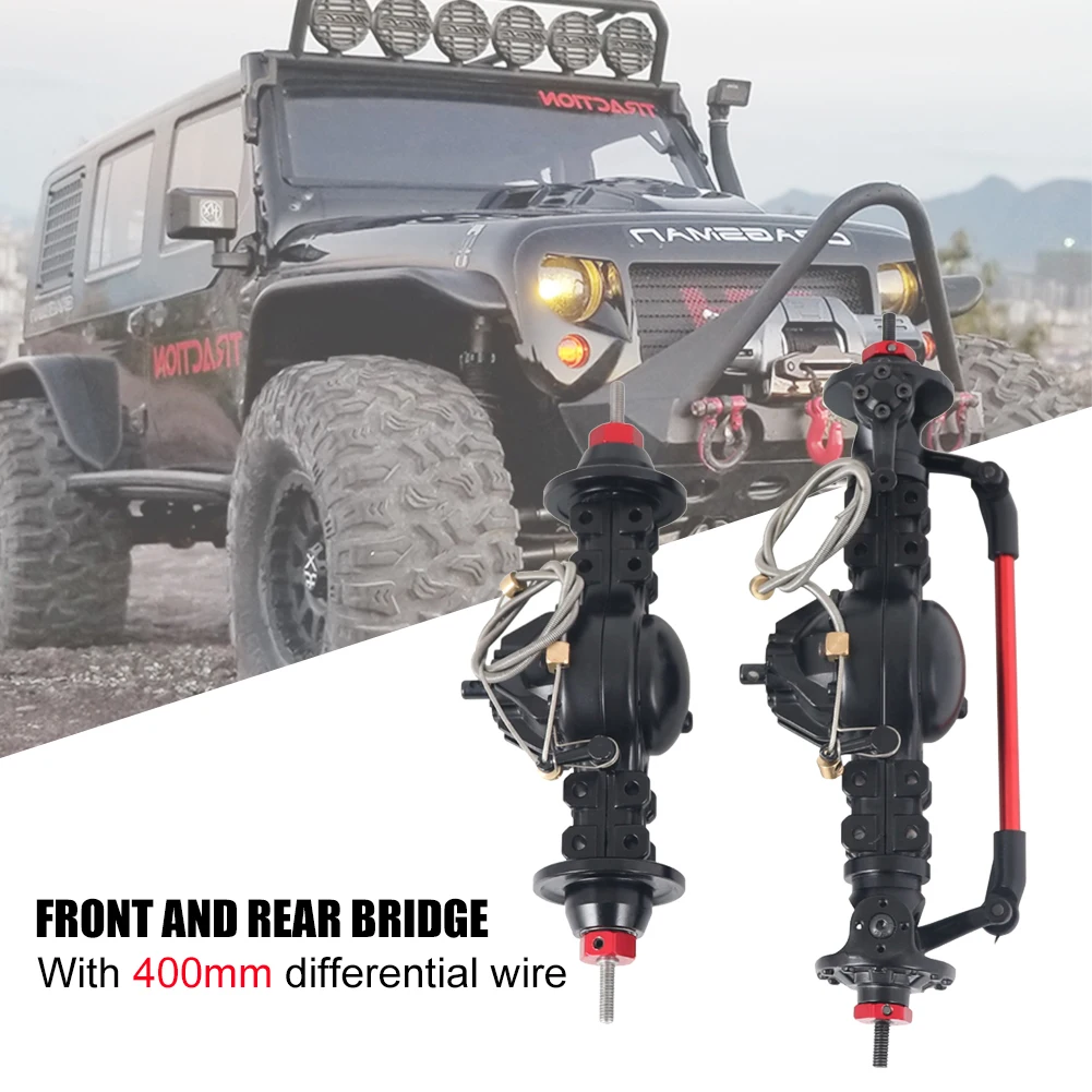 

Front Rear Axle Differential Built-in Steel Gear Metal for RC 1/14 Tamiya Aluminium Alloy Car Remote Control Toys Accessory