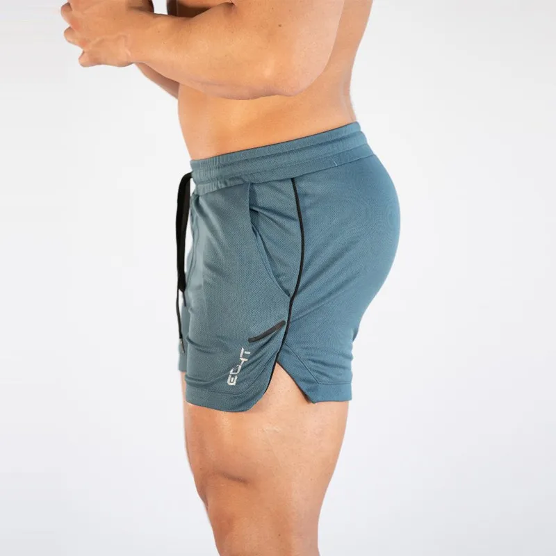 2019 New Summer Men Fitness Bodybuilding shorts Mens Mesh Breathable Quick Drying Fashion Casual Joggers shorts Sportswear