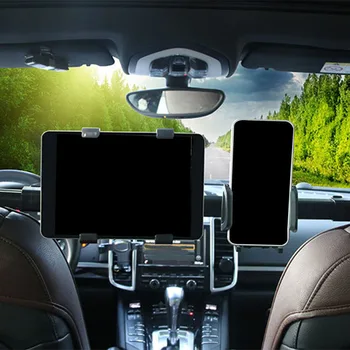

2 in 1 Car Phone Holder Rack 360° Back Seat Headrest Mount Stand Bracket