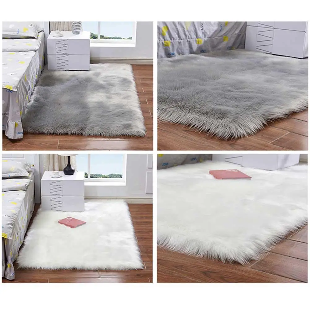 HobbyLane моющийся чехол для стула из искусственной овчины, теплый шерстяной ковер, коврик для сиденья, пушистые коврики
