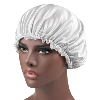 

Women Wide Band Satin Bonnet Soft Satin Night Sleep Hats Hair Cap Ladies Bonnet Night Head Cover Hair Loss Caps For Women Girls