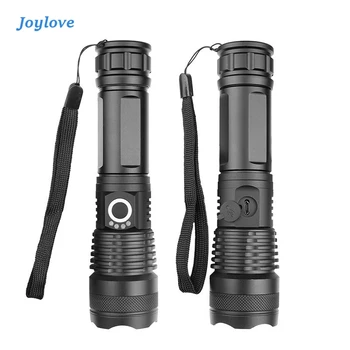 

JOYLOVE Dropshipping XHP50 LED Flashlight Zoom USB Rechargeable Power Display Powerful Torch18650 26650 Handheld Powerful Light