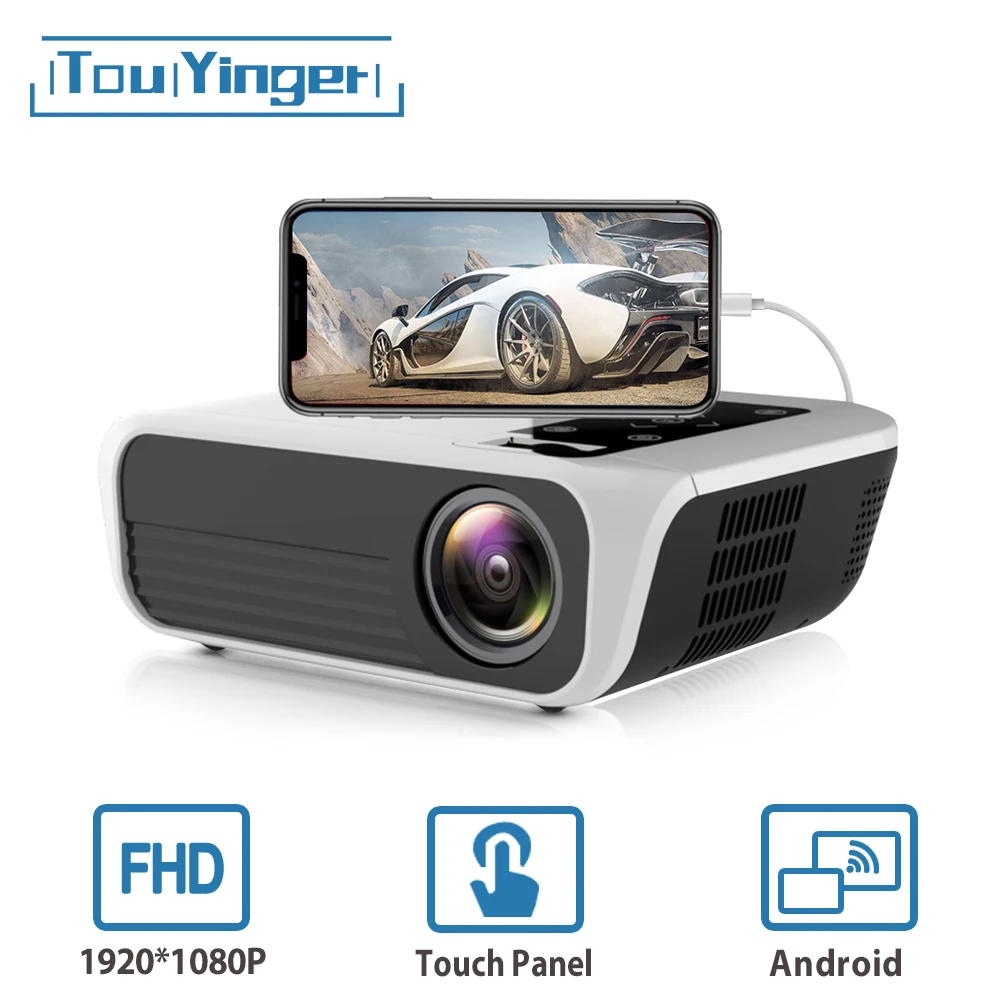 Touyinger L7 мини проектор full HD 1080P , 4500 люмен, домашний кинотеатр, HDMI, USB, Горизонтальный и вертикальный Коррекция трапеции, L7W (андроид : поддержка 4K видео) и L7A (зеркалирования) Проектор для смартфона|Проекторы для домашнего кинотеатра|   | АлиЭкспресс