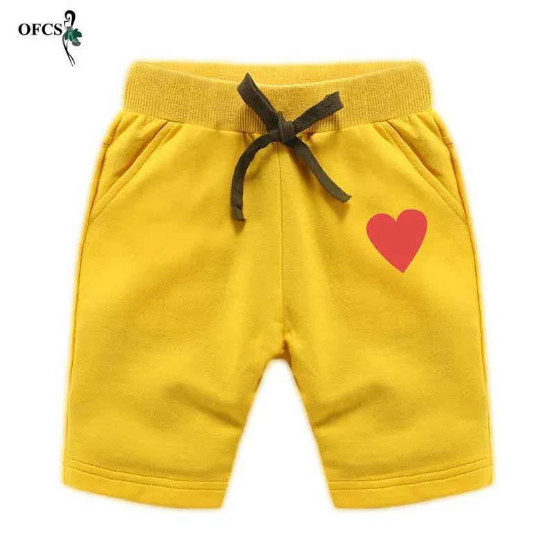 Girls Lovely Shorts Boys Trousers Children's Cotton Casual Shorts Printing Shaped Pattern Fashionable Shorts Toddlers Clothes