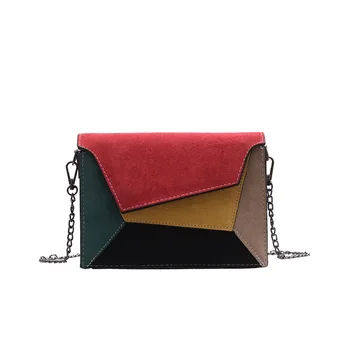 

luxury Retro Matte Patchwork Crossbody Bags for Women Messenger Bags Chain Strap Shoulder Bag Lady Small Flap criss-cross Bag