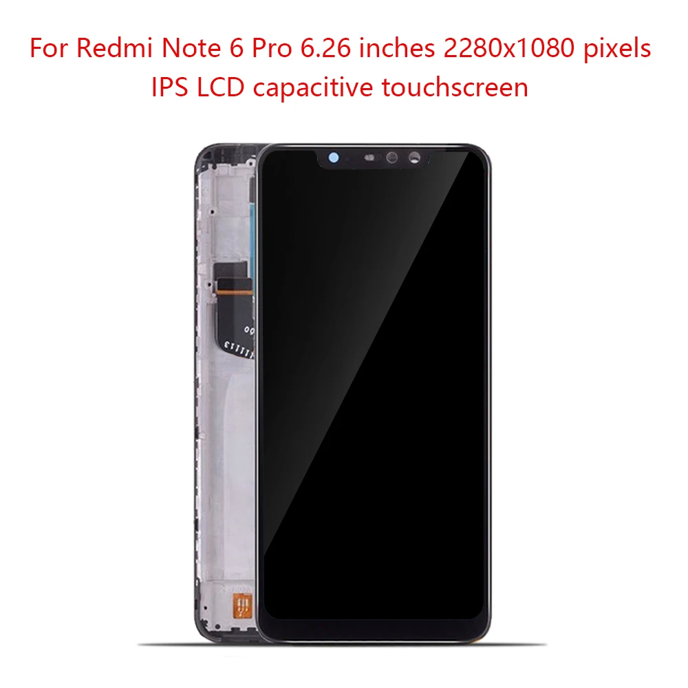 6,2" ЖК-дисплей для Xiao mi Red mi Note 6 Pro ЖК-дисплей сенсорный экран дигитайзер с рамкой для mi Red mi Note 6 Pro дисплей
