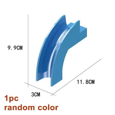 Crazy Fun Rolling Ball Building Blocks Compatible Marble Run Bricks Parts Accessories Educational DIY Toys Orange