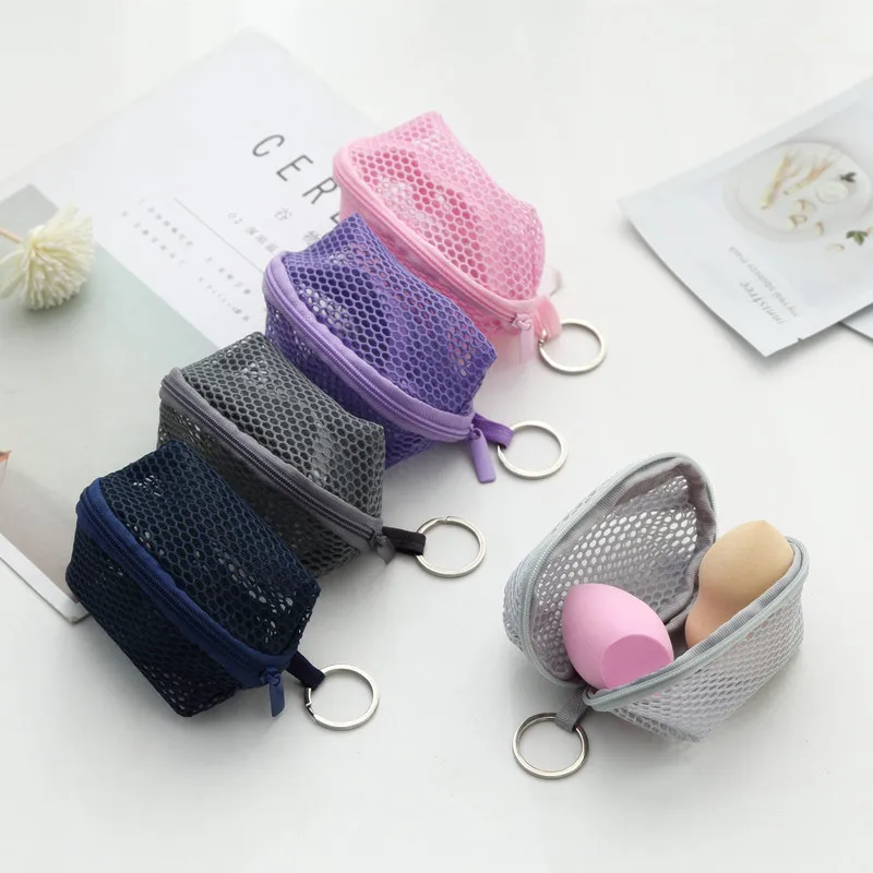 

Portable Beauty Makeup Tool Egg Sponge Cosmetic Powder Puff Travel Storage Zipper Cosmetic Bag Small Organizer Storage Pouch