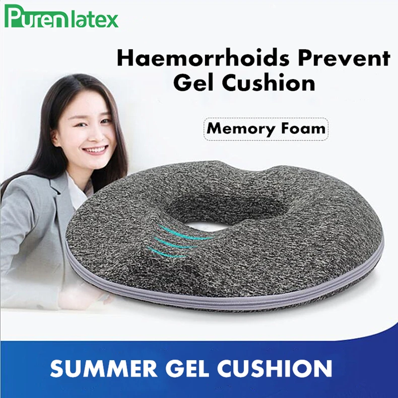 PurenLatex Cooling Gel Chair Cushion Seat Coccyx Comfort Hemorrhoid (1)