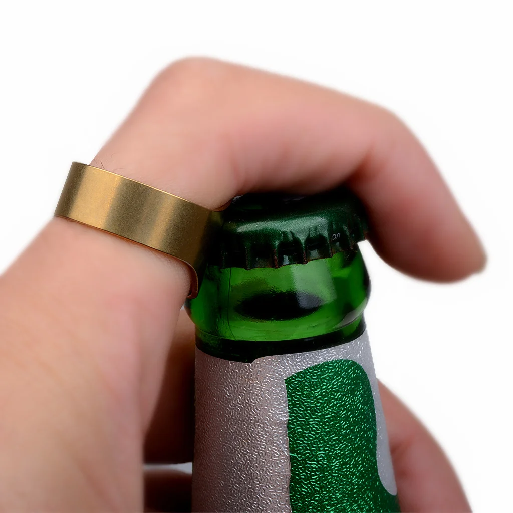 1pcs 22mm Multi-function Ring-Shape Beer Opener Finger Ring Bottle Opener Stainless Steel Ring Bier Open Tool For Bar Home Party