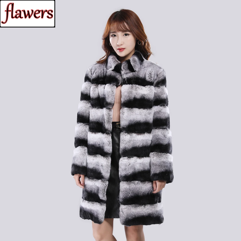 

Natural Warm Fur Overcoat Winter Women Hight Quality Real Rex Rabbit Fur Coat Lady Long Style 100% Genuine Rex Rabbit Fur Jacket