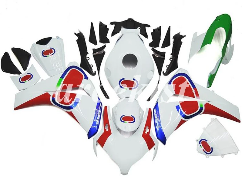 ABS литья под давлением мотоцикл обтекатели комплект Подходит для Honda CBR1000RR 08 09 10 11 2008-2011 набор кузова белый