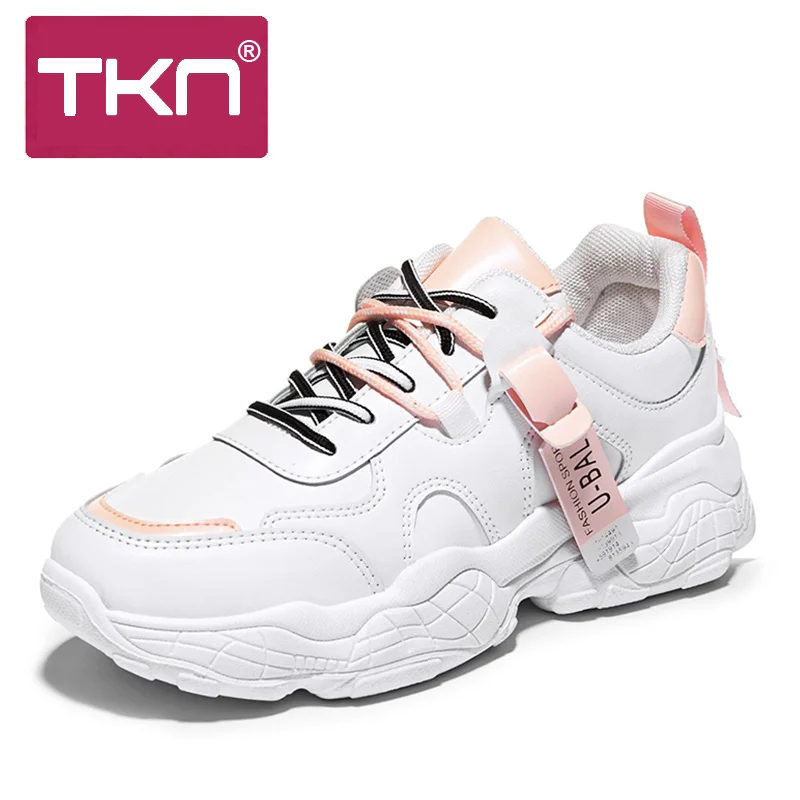 TKN; женские весенние кроссовки из искусственной кожи на платформе; повседневная обувь на плоской подошве; женская дышащая обувь на плоской подошве; zapatos de mujer; E-7