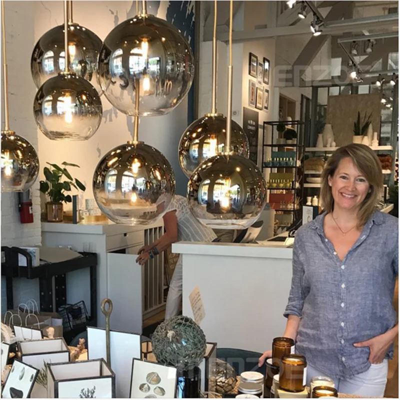 Modern Glass Pendant Lights Silver Gold Clear Glass Ball Hanging Lamp Kitchen Light Fixture Dining Room Combination Luminaire Pendant Lights Aliexpress