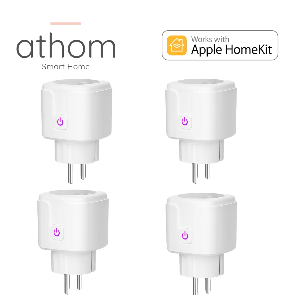 ATHOM Homekit ЕС Франция WiFi смарт разъем Siri Голосовое управление выход 16 А домашняя Автоматизация|Умные розетки| |