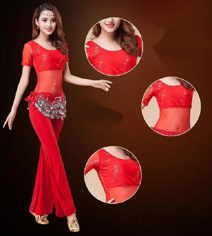 

Women Belly Dancing Egyptian Costumes Oriental Style Rhinestone long sleeve short sleeve Belt Belly Dance Costume