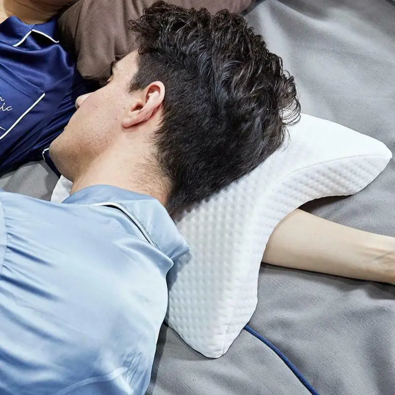 1 Pcs Comfortable Memory Foam Sleeping Bedroom Pillow Slow Rebound Pressure Cervical Orthopedic Pillow Head Neck Support Pillow