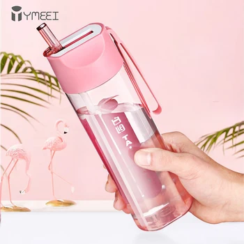 

YMEEI 500ML Plastic Water Bottle Sport School Leak Proof Bottle Fruit Juice Climbing Water Protein Shaker Bottles Transparent