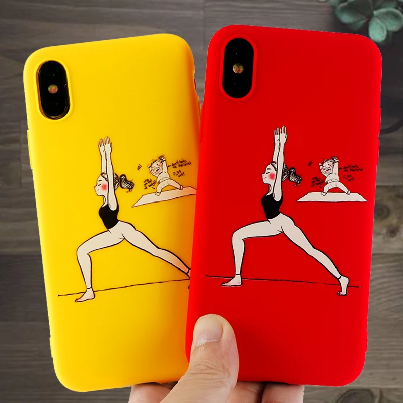 Сексуальный Yoga Action мобильный чехол для iPhone X XS MAX XR 8 7 6s Plus забавные Чехлы мягкие