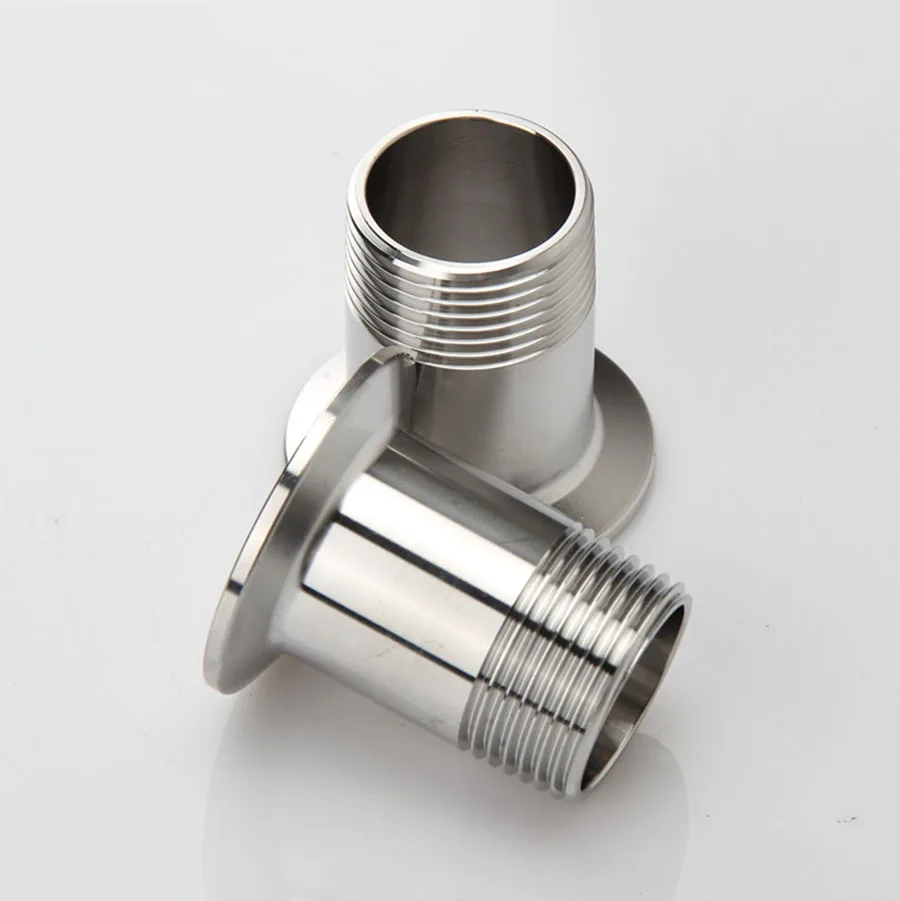 

1/2 3/4 DN25/32/40/50 Stainless Steel 304 Sanitary Male Threaded Ferrule OD 50.5/64/77mm Pipe Fitting fit 1.5" 2" 2.5"Tri Clamp