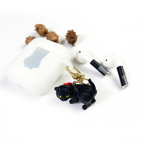 model 3 Милые Мультяшные наклейки для Apple Airpods1 2, аксессуары, съемный защитный силиконовый чехол, Роскошный брелок с подвеской - Цвет: model 3