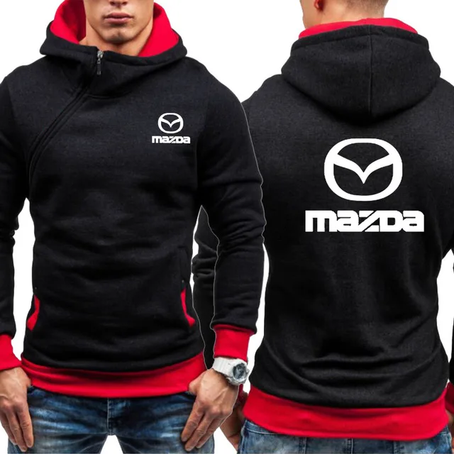 Мужские толстовки для Mazda Car с логотипом, повседневные Хип-хоп толстовки Harajuku с длинным рукавом, флисовые теплые толстовки с капюшоном, мужская куртка на молнии