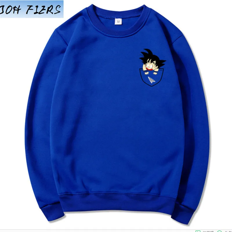 Аниме Dragon Ball Z Pocket Hoodie, мужские забавные толстовки с принтом Гоку, мужские пуловеры, Толстовка для женщин, большие размеры, Outerwe, мужские свитшоты