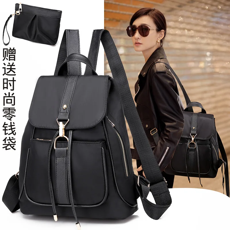 

Super Fire Oxford Cloth Backpack 2019 New Style Large-Volume Flip Backpack Simple Lightweight Women's School Bag