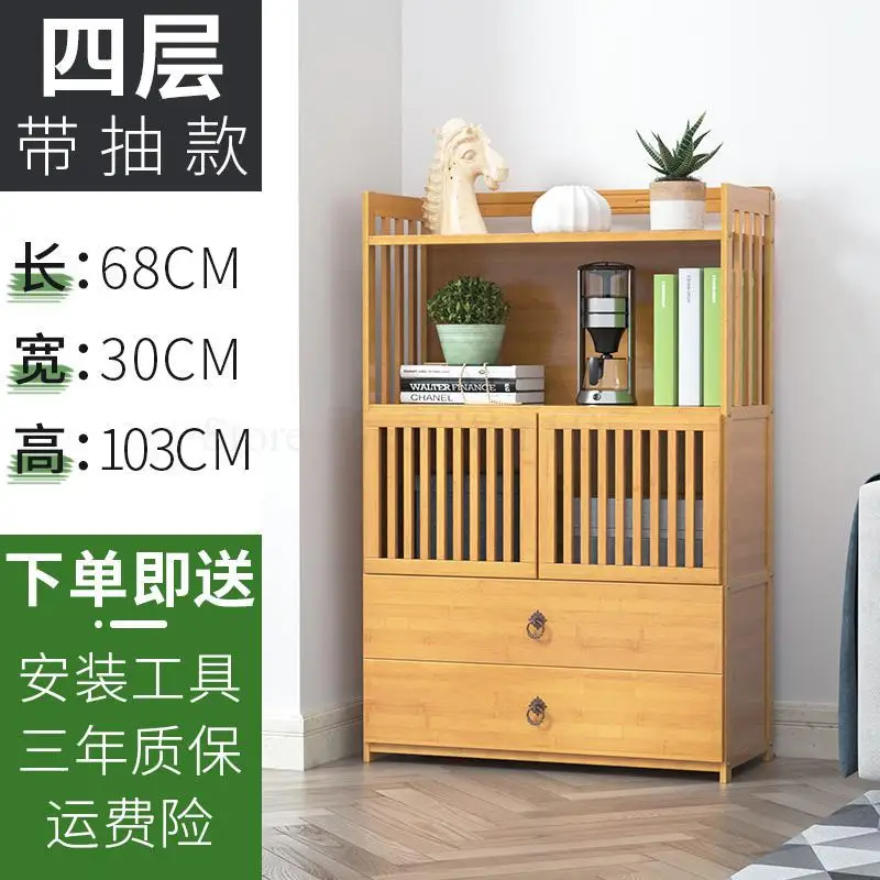 Bookshelf Bookcase Simple Modern Bookshelf Floor Simple Bookshelf Living Room Storage Of Solid Wood Shelves - Цвет: B
