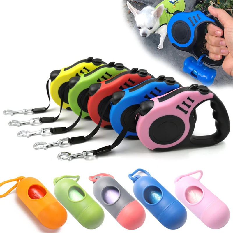 

3/5 Meters Dog Leash Automatic Retractable Pet Cat Dog Leashes Lead Extending Small Large Nylon Pet Rope Chain Leash For Dogs
